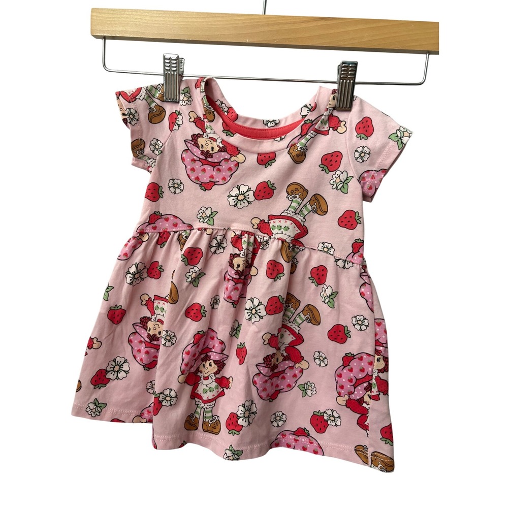 Strawberry Shortcake Baby Girl Dress 12M Pink Vintage Style‎ Licensed